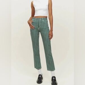 Reformation Cynthia Stripped Jeans - size 29 - straight leg